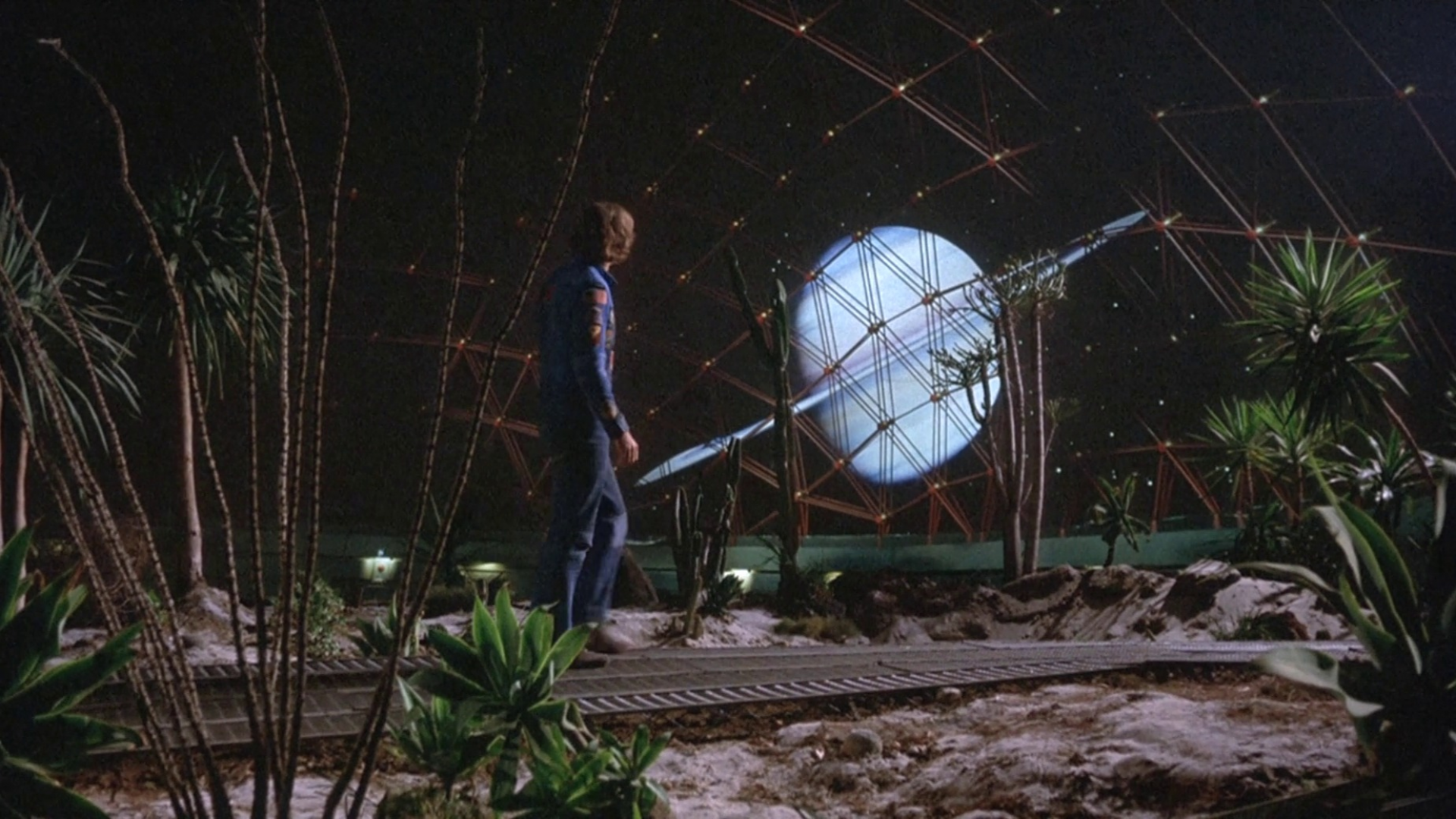 Glass dome in Silent Running. Backdrop of space, but plants are growing here.